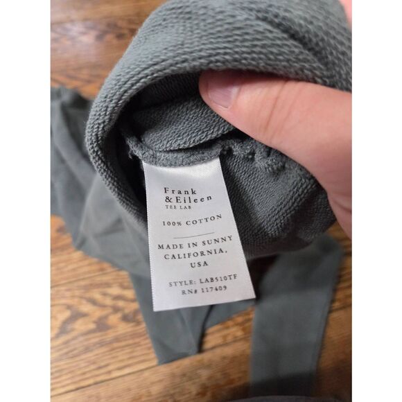 Frank & Eileen Patrick Popover Henley Collared Triple Fleece Sage Green Sz XS - Picture 4 of 5